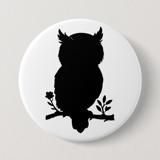 owl 7.5 cm round badge (Front)