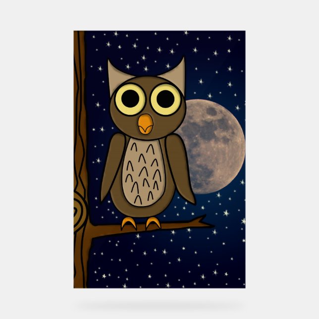 Owl Acrylic Sign (Front)