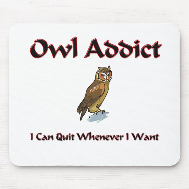 Owl Addict Mouse Pad (Front)