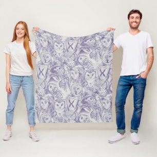 Owl Adventurer RPG Druid Barbarian Paladin Fleece Blanket