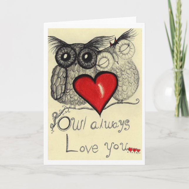 Owl Always love you... (Greeting card for your lov (Front)