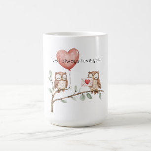 Owl Always Love you Heart Balloon Coffee Mug