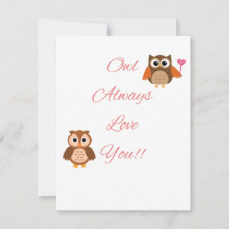 "Owl Always Love You" notecard