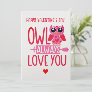 Owl Always Love You Printable Valentine's Day Card