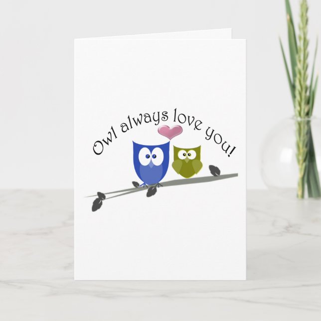 Owl always love you Valentine's Gifts Holiday Card (Front)