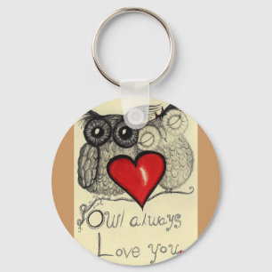 Owl always Love you... Whimsical keychain! Key Ring