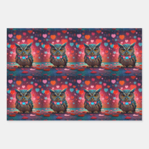 Owl always love you wrapping paper sheet