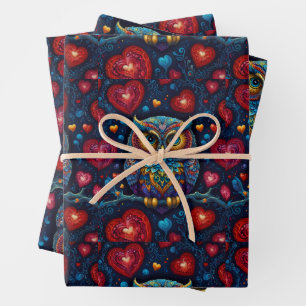 Owl always love you wrapping paper sheet