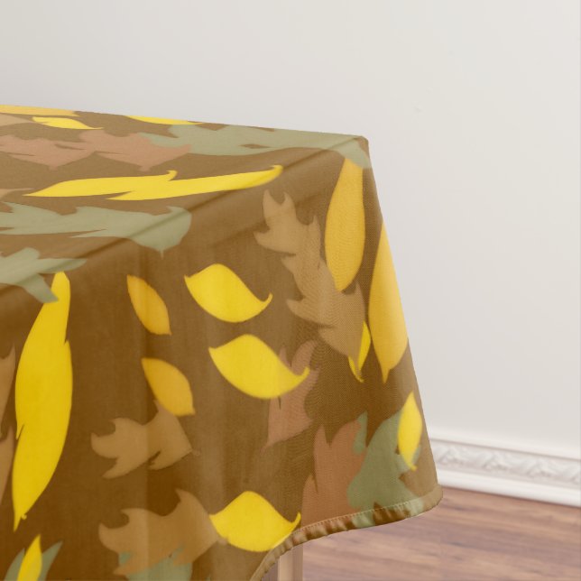 Owl and Autumn Pumpkins Tablecloth  (In Situ)