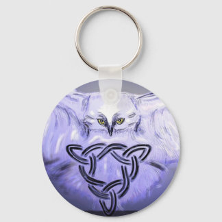owl and celtic knot key chain