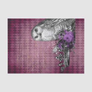 Owl and Crown Decoupage Tissue Tissue Paper