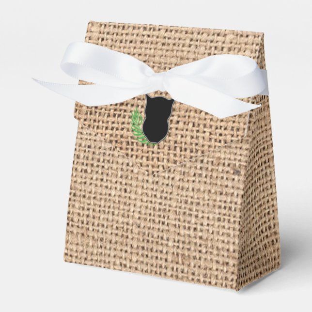 Owl and Fern Favour Box (Front Side)