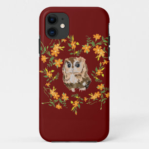 Owl and flowers Case-Mate iPhone case