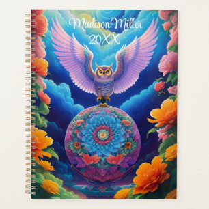Owl and Flowers  Planner