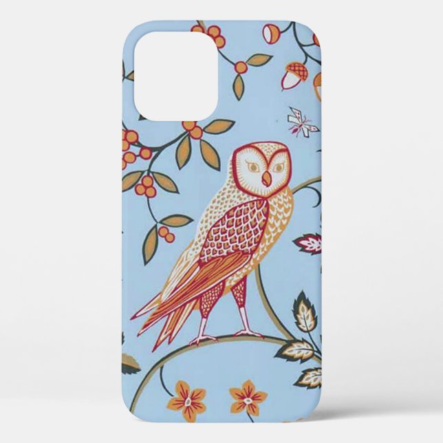 Owl and Flowers, William Morris Case-Mate iPhone Case-Mate iPhone Case (Back)