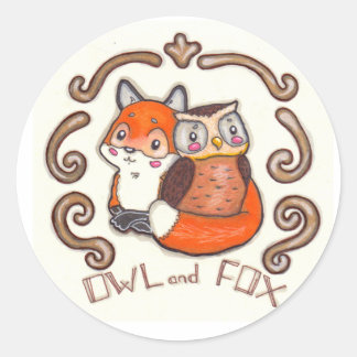 Owl and Fox sticker