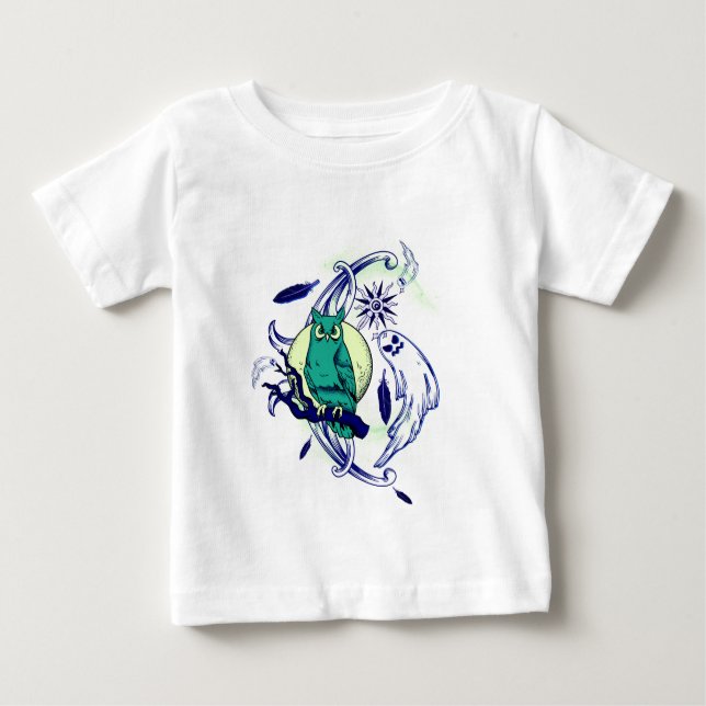 Owl and ghost baby T-Shirt (Front)