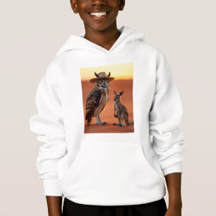 owl and kangaroo pullover hoodie