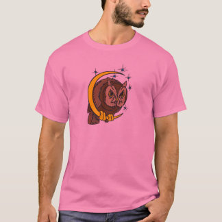 Owl and Moon Tattoo Design T-Shirt