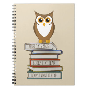 Owl and Stack of Books