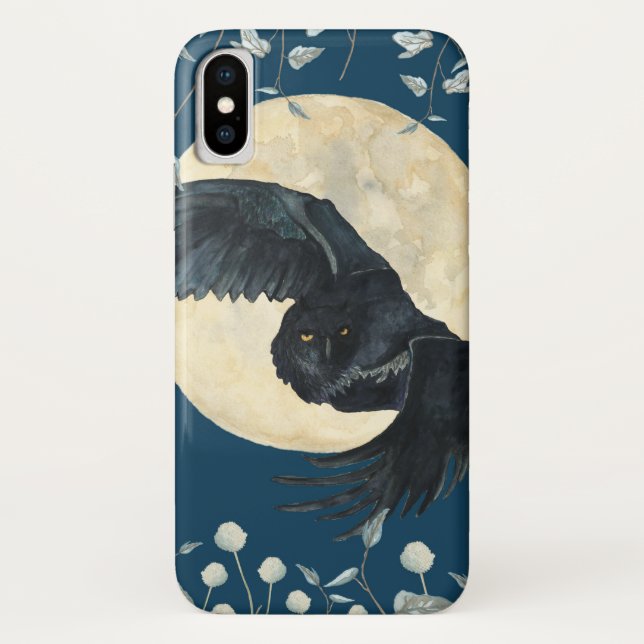 Owl and the Moon iPhone / iPad case (Back)