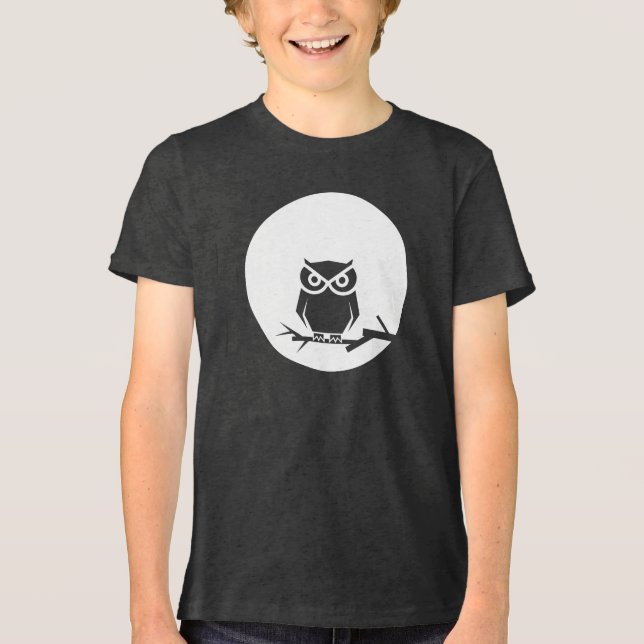 Owl and the Moon Tri-Blend Shirt (Front)