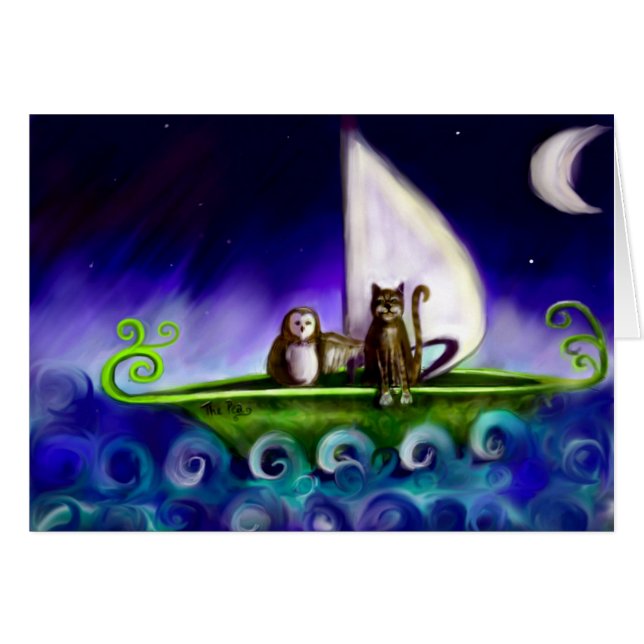 owl and the pussycat nursery rhyme card (Front Horizontal)