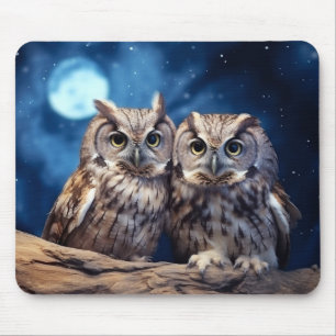 Owl Animal Bird Majestic Wilderness Mouse Pad