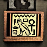 Owl Ankh Water Hieroglyphs Artisan Crochet Print Trifold Wallet<br><div class="desc">Image printed on trifold wallet is from a photo of an original tapestry crochet wall hanging designed handmade and Copyright © by published designer Delores Chamblin. The picture of the unique handcrafted creation with Egyptian owl,  ankh,  water and other ancient hieroglyphs symbols is reproduced on the billfold.</div>