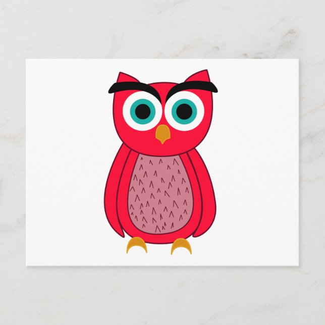 Owl   announcement postcard (Front)