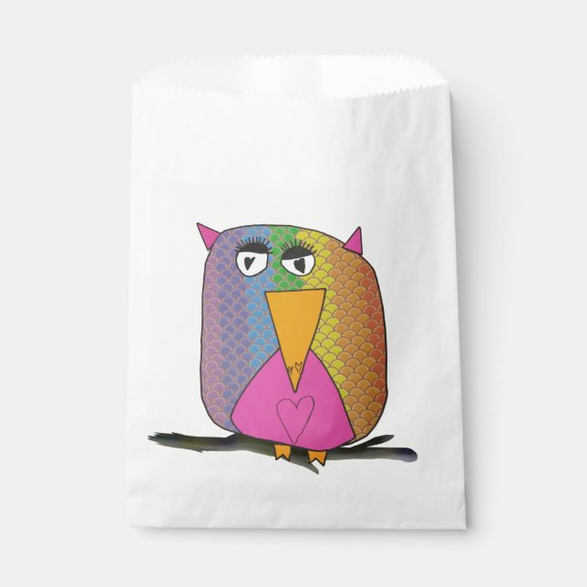 Owl "Art by Kids" Favour Bags (Front)