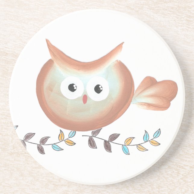 Owl Art Merchandise Coaster (Front)