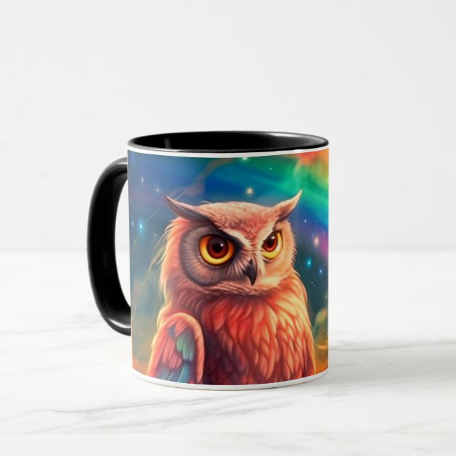Owl Art Mug (Front Left)