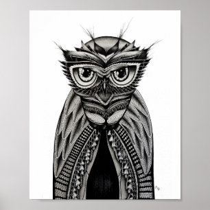 Owl Art Poster