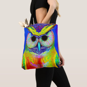 OWL ART TOTE PURSE