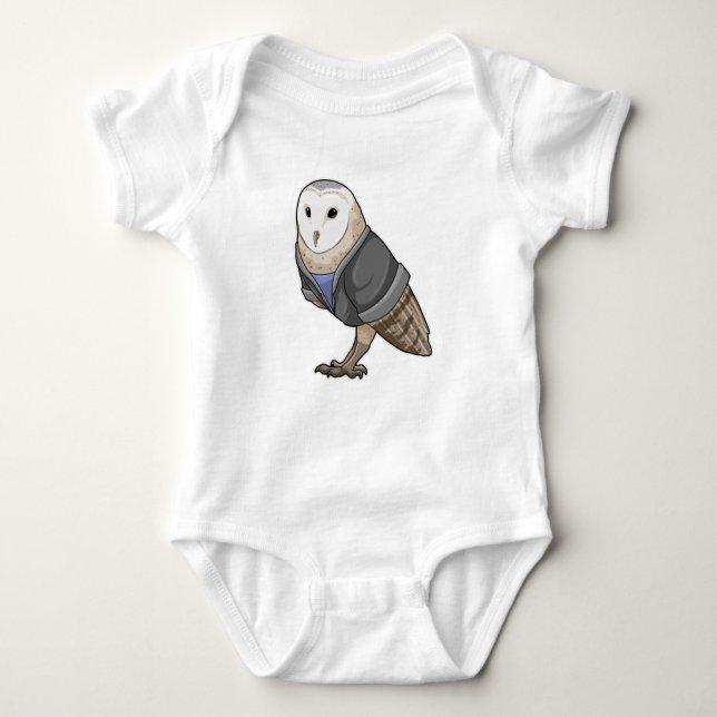 Owl as Secretary Baby Bodysuit (Front)