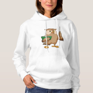 Owl as Teacher with Book & Pointer Hoodie