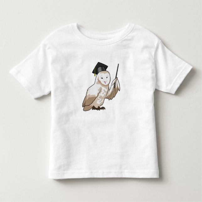 Owl as Teacher with Pointer Toddler T-Shirt (Front)