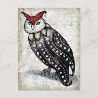 Owl At Graduation Postcard