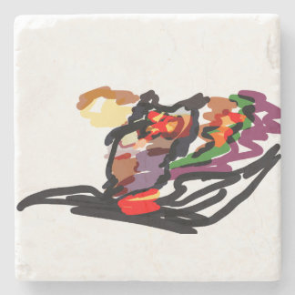 Owl autumn joy fall stone coaster