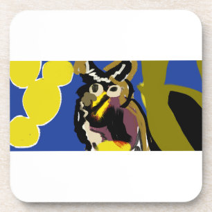 Owl autumn night  coaster