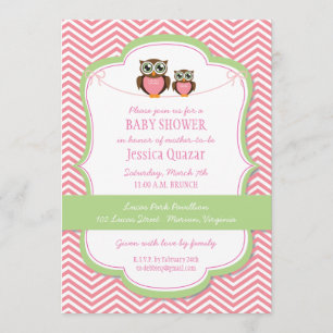 Owl Baby Shower Invitation