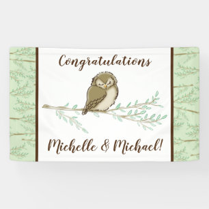 Owl Baby Shower Woodland Banner