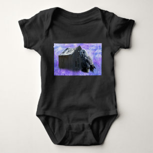 Owl Barn Shed Baby Bodysuit