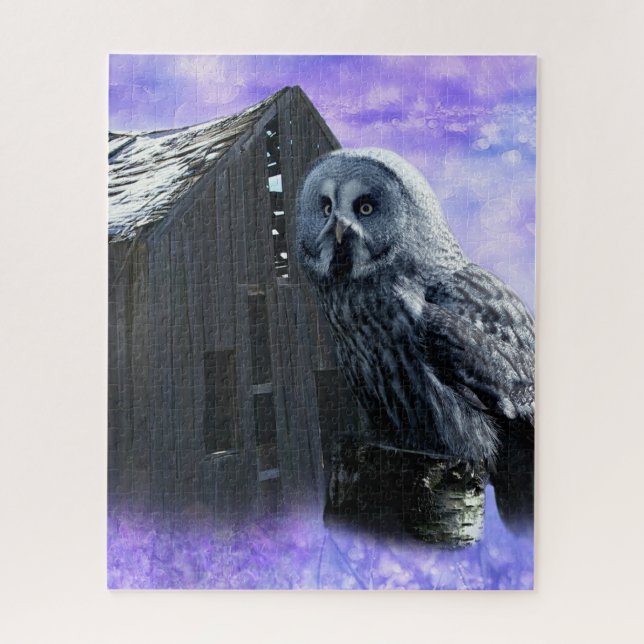 Owl Barn Shed Jigsaw Puzzle (Vertical)
