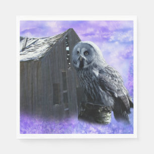Owl Barn Shed Napkin