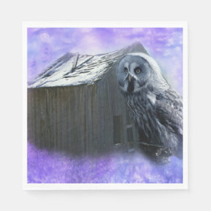 Owl Barn Shed Napkin