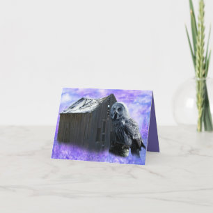 Owl Barn Shed Thank You Card