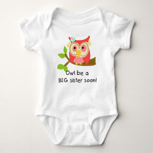 Owl Be a Big Sister Baby Bodysuit