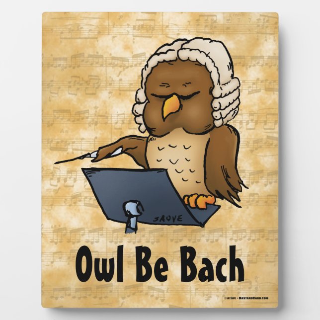 Owl Be Bach Plaque (Front)